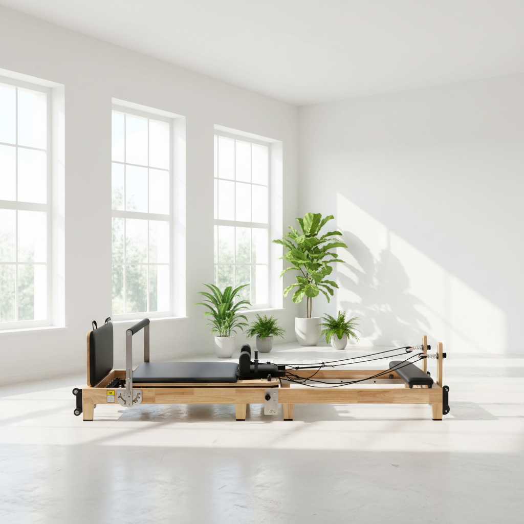 Pilates & Yoga Wohlfühlen Forchheim - Premium Oak Foldable Pilates Reformer, Adjustable