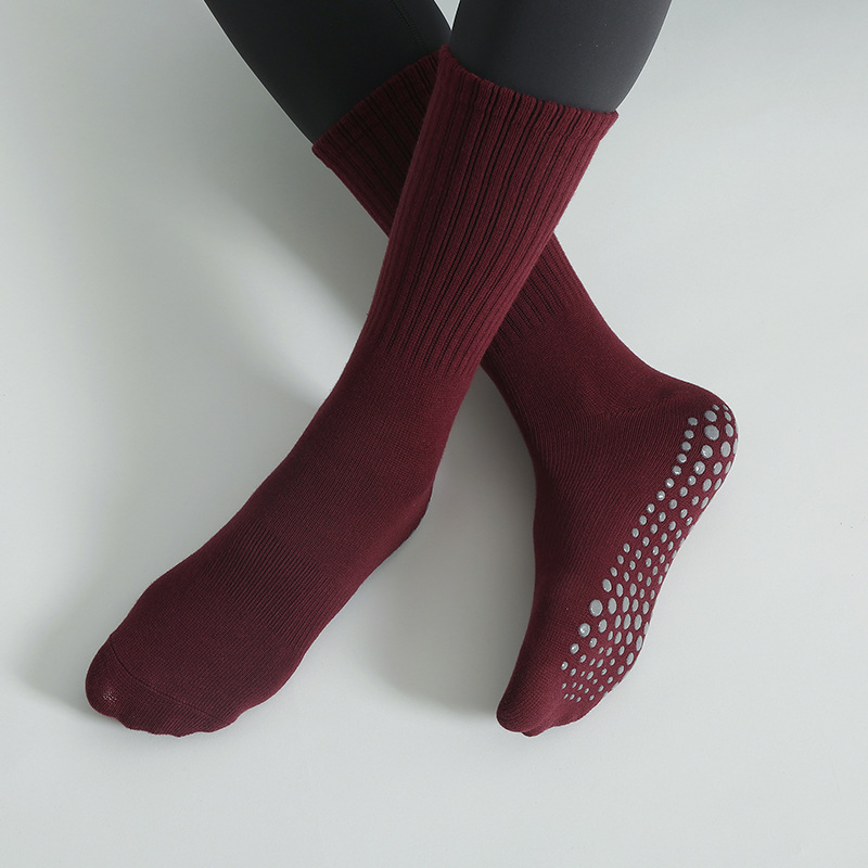 Pilates Yoga Hose - Yoga Socks Women Cotton Mid-tube Non-slip