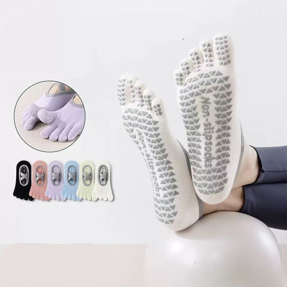 Pilates Yoga Hose - 3 Pairs Women's Five-Finger Yoga Socks