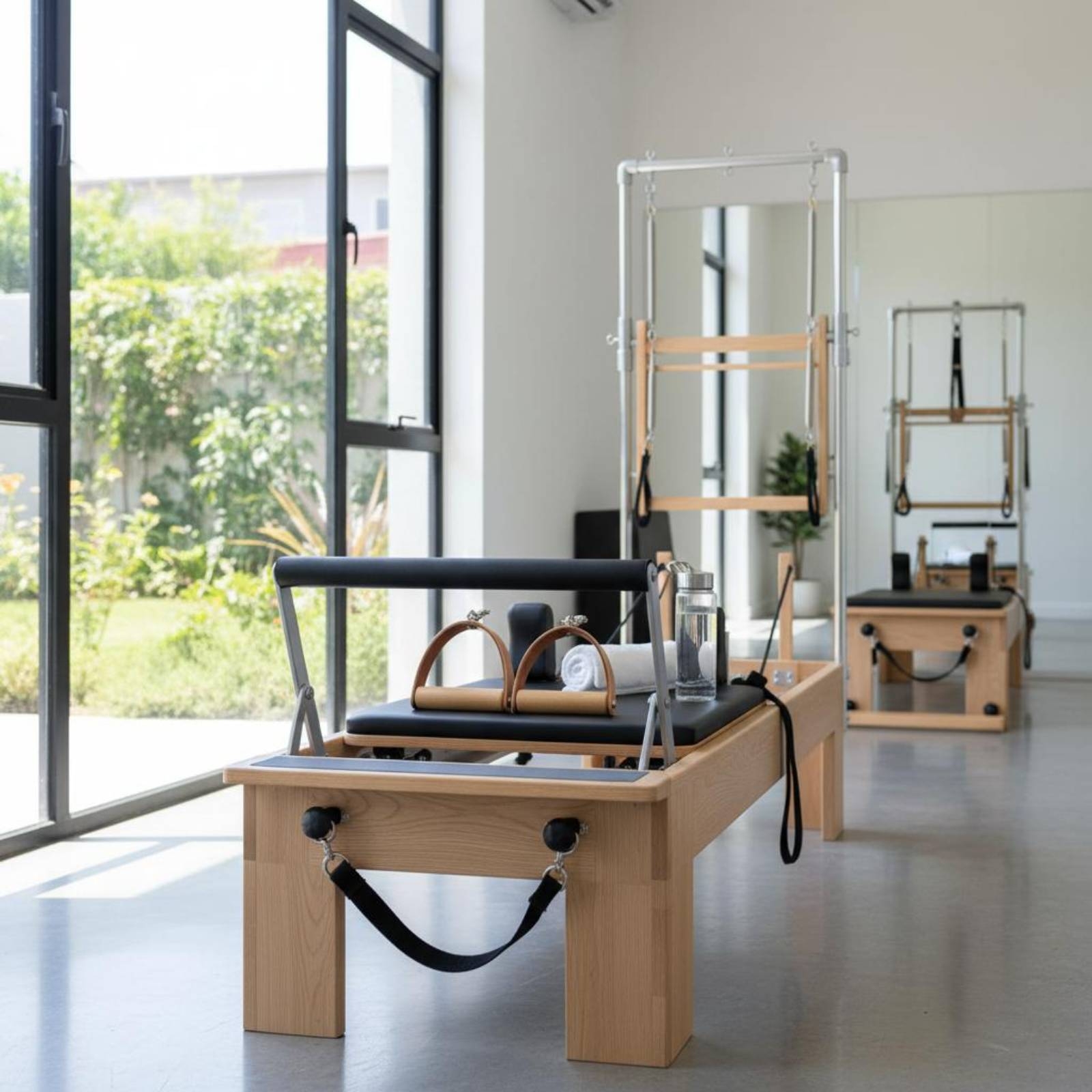 2 Pieces Leather Wood Handles  - Pilates & Yoga Wohlfühlen Forchheim recensie en prijs