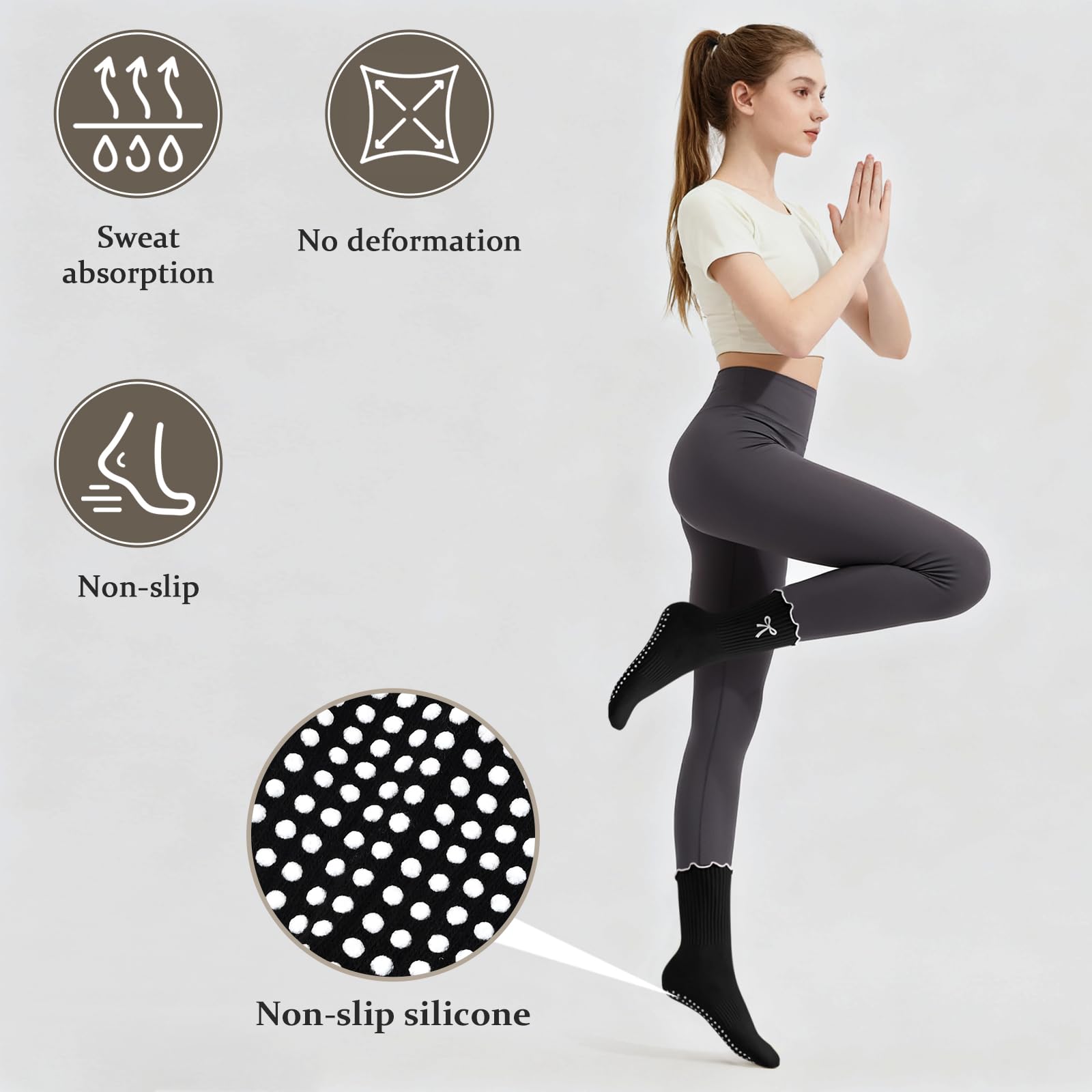 Non-Slip Grip Pilates Socks Co - Pilates Yoga Youtube recensie en prijs