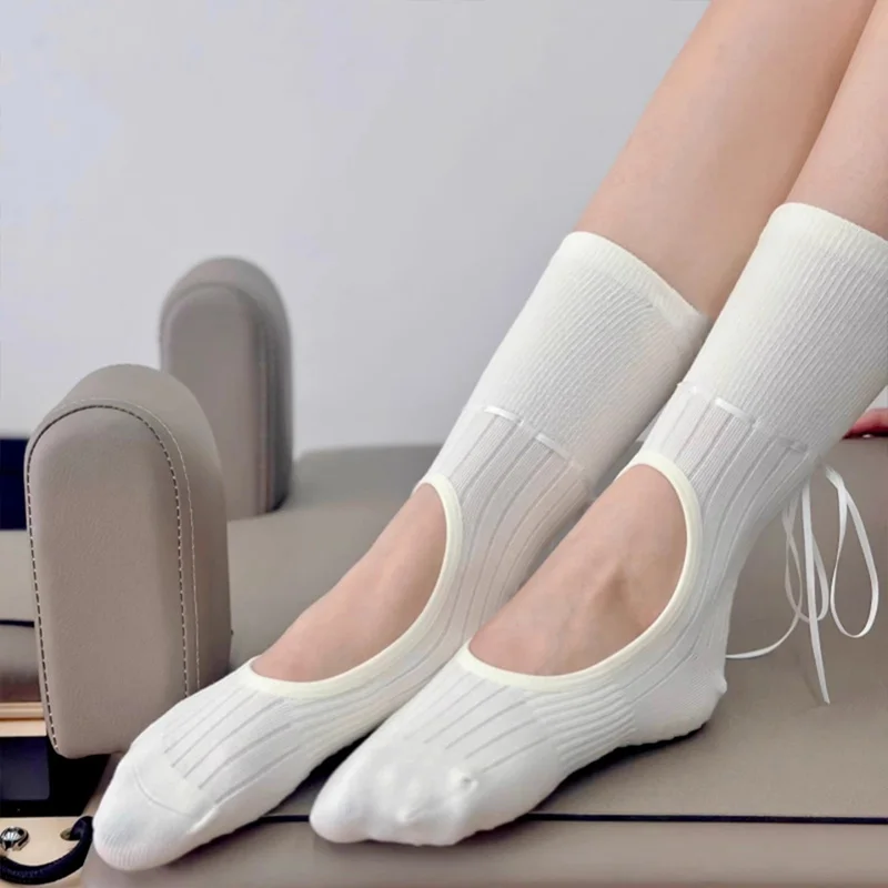 Fashion Women Yoga Socks Ribbo - Pilates Yoga Youtube recensie en prijs